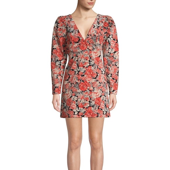 [Free People] Floral Mini Dress - Picture 1 of 15